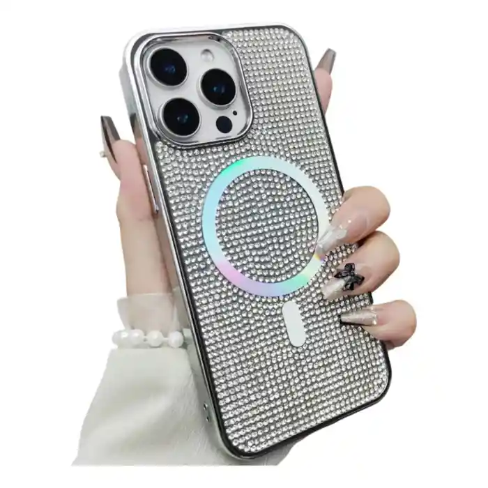 Funda Celular Iphone 14 Pro Max Rígida Protectora Diamantes