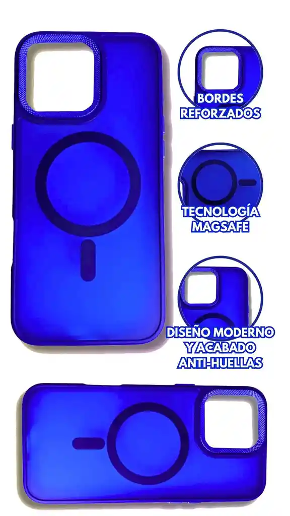 Carcasa Estuche Case Para Iphone 15 Translucido Azul Pastel