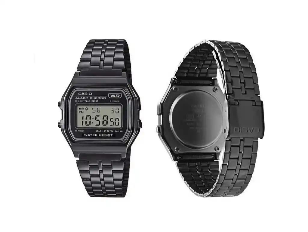 Reloj Generico Casio Digital Unisex Negro Metal