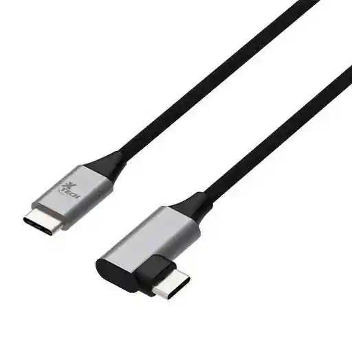 Cable Usb-c 2.0 Macho A Macho Con Conector En Forma De L Xtech Xtc-531 - 3 Metros
