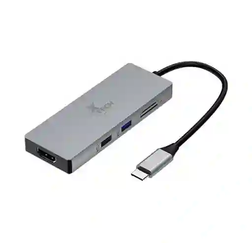 Adaptador Multipuerto 5 En 1 Xtech Xtc-564 - Usb-c, Hdmi 4k, Usb 3.0