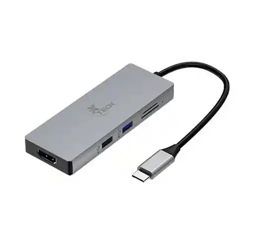 Adaptador Multipuerto 5 En 1 Xtech Xtc-564 - Usb-c, Hdmi 4k, Usb 3.0