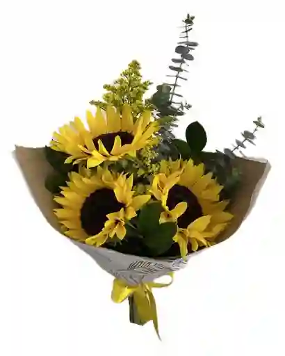 Bouquet De 3 Girasoles