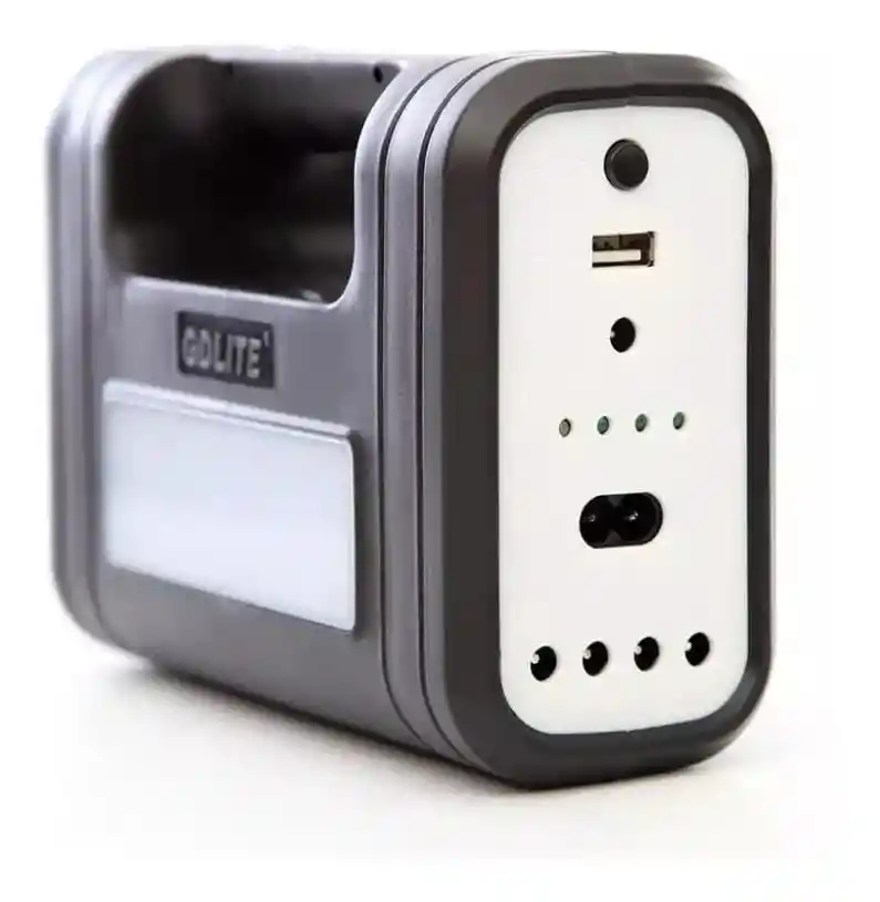 Kit Panel Solar Portatil 3 Bombillas Camping Usb Linterna