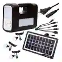 Kit Panel Solar Portatil 3 Bombillas Camping Usb Linterna