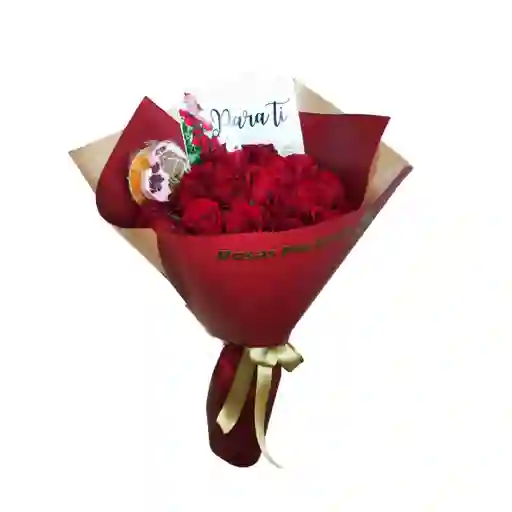 Ramo 24 Rosas De Exportación Y Chocolate