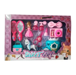Muñeca Princesa Accesorios Unicornio Carruaje Juguete Niña