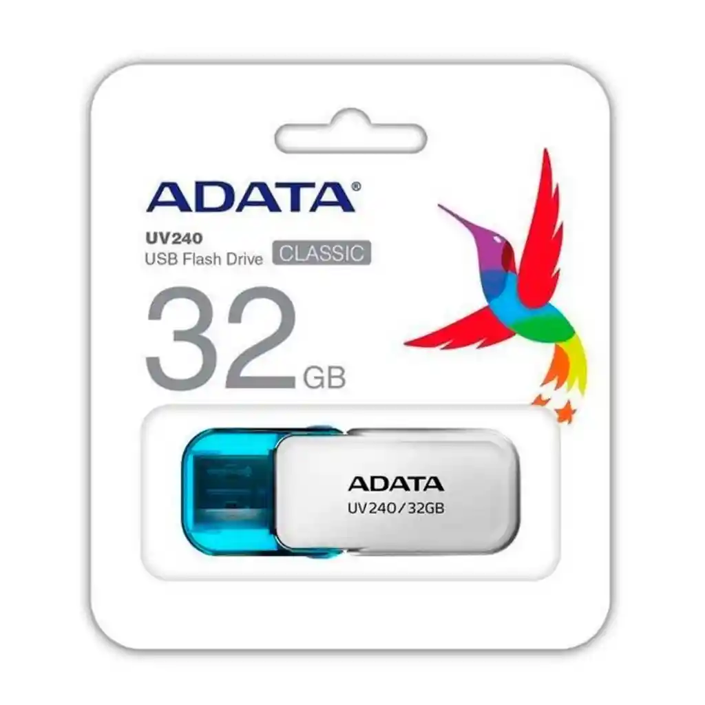 Memoria Usb Adata 2.0 32gb Auv240 Blanca-azul