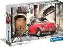 Rompecabezas 500 Piezas Auto Rojo En Calle Italiana Clementoni