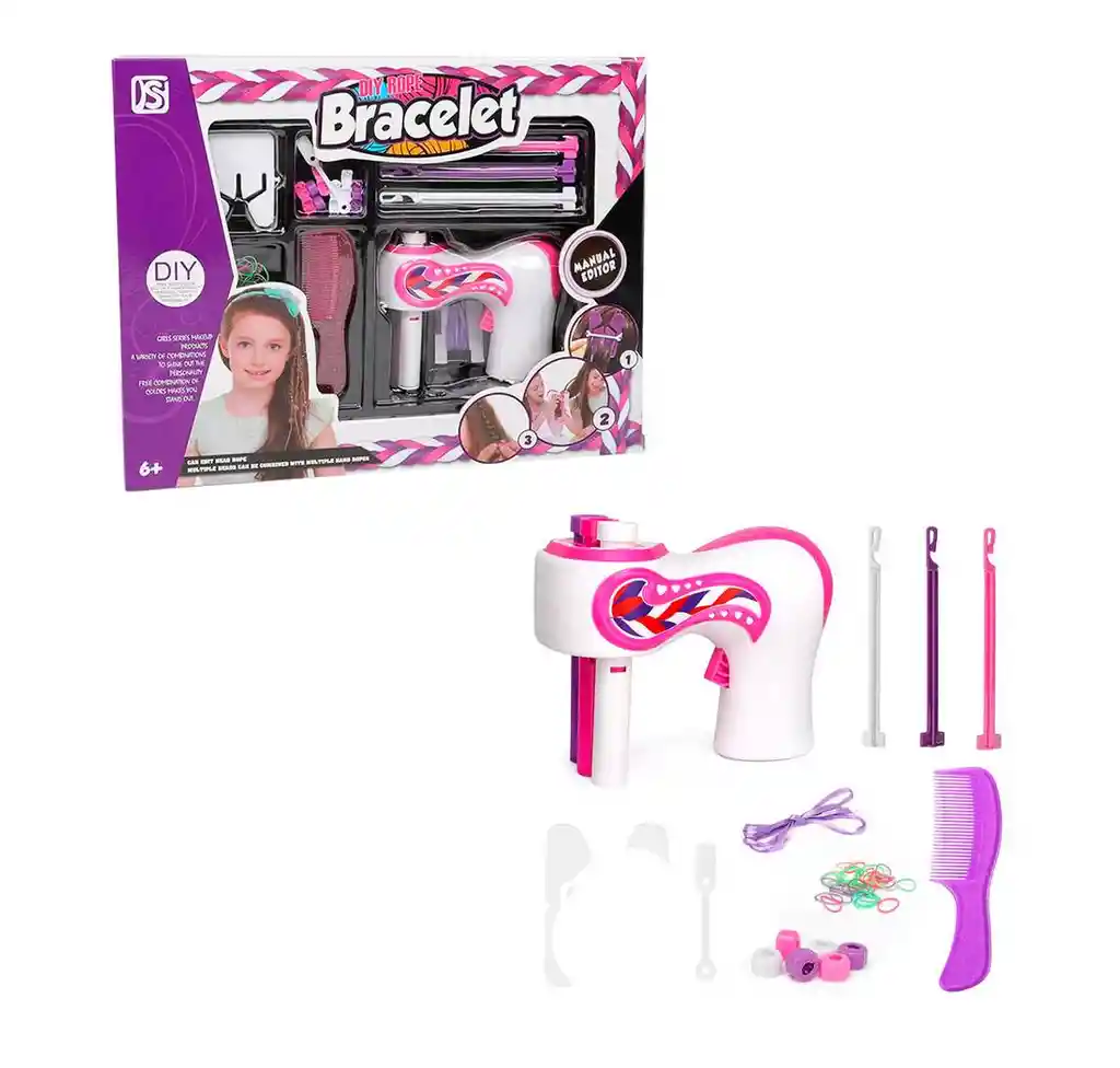 Set Kit Para Hacer Peinados Trenzas Niñas Interactivo