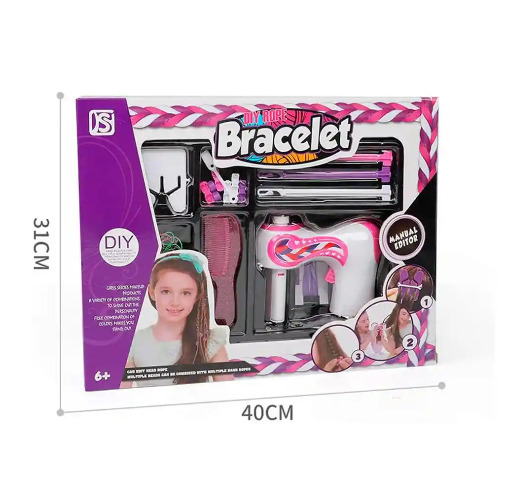 Set Kit Para Hacer Peinados Trenzas Niñas Interactivo