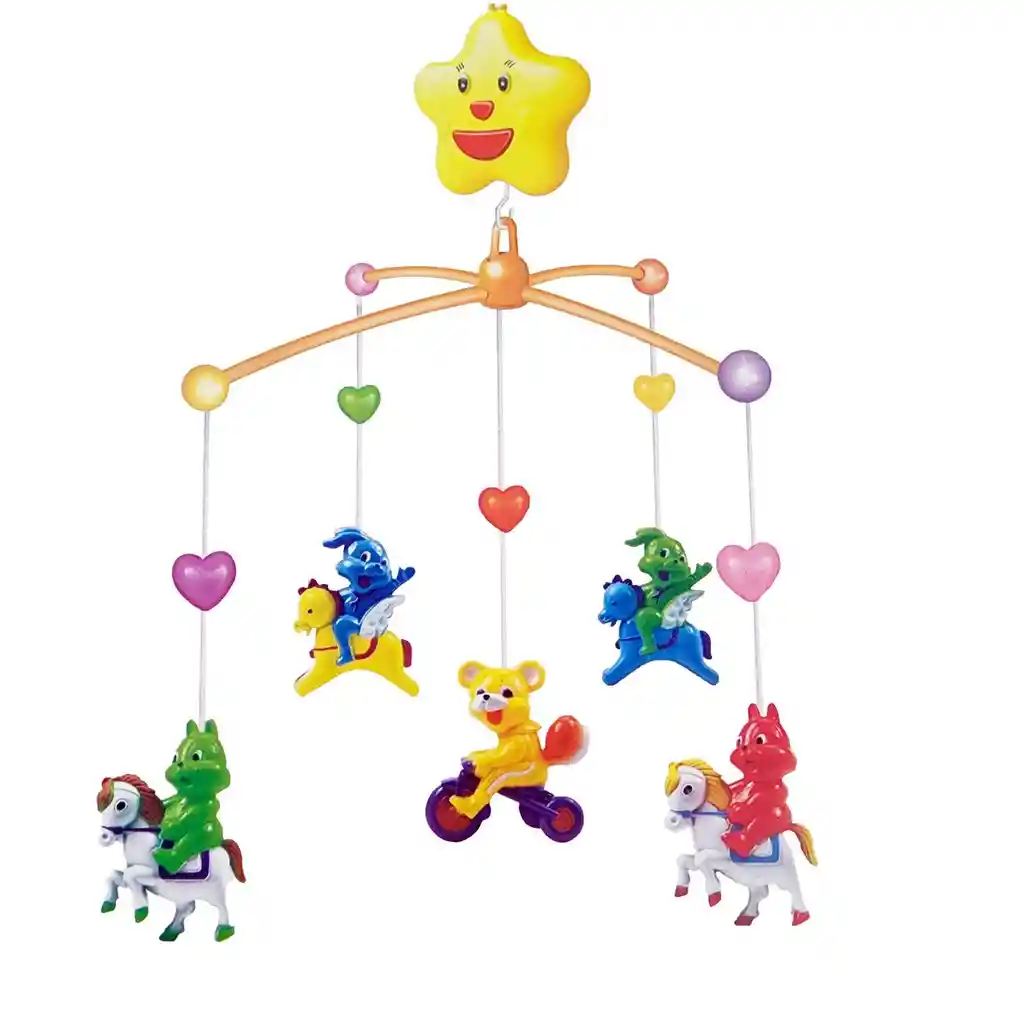 Movil Musical Bebes Mecanismo Cuerda Cunas Baby Conejos