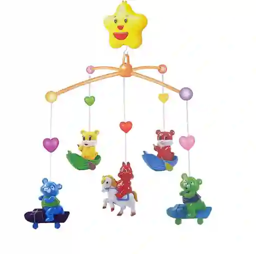 Movil Musical Bebes Mecanismo Cuerda Cunas Baby Oso Conejo
