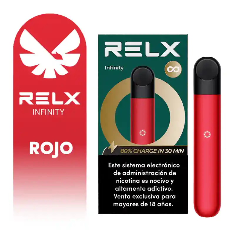 Relx Infinity Dispositivo Vapeador Red + Cápsula Pod 5%