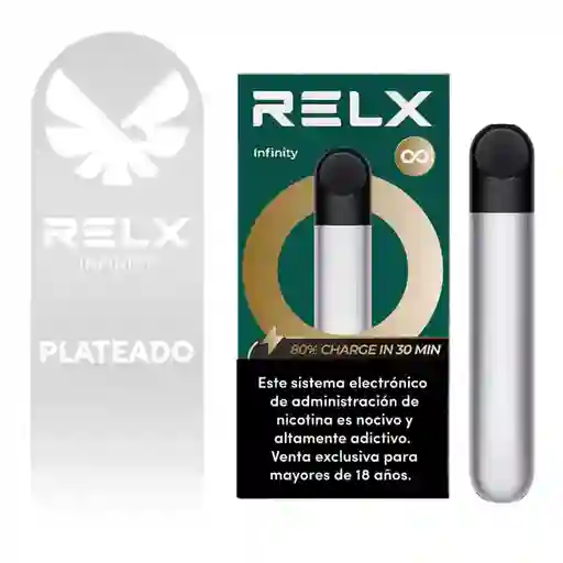 Relx Infinity Dispositivo Vapeador Silver + Cápsula Pod 5%