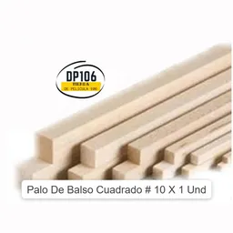 Palo De Balso Cuadrado # 10 X 1 Und