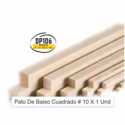 Palo De Balso Cuadrado # 10 X 1 Und