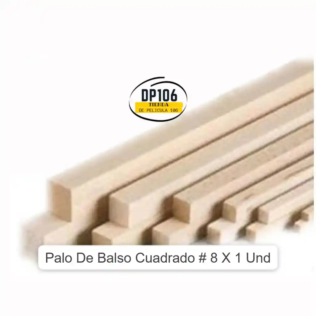 Palo De Balso Cuadrado # 8 X 1 Und