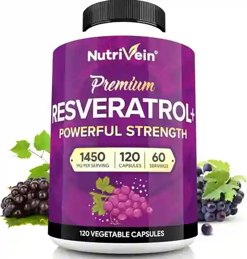 Resveratrol Nutrivein 1450mg Suplemento Atioxidante Antienvejecimiento 120 Caps
