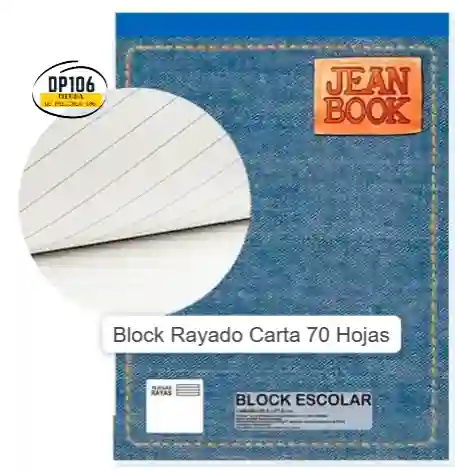 Block Rayado Carta 70 Hojas