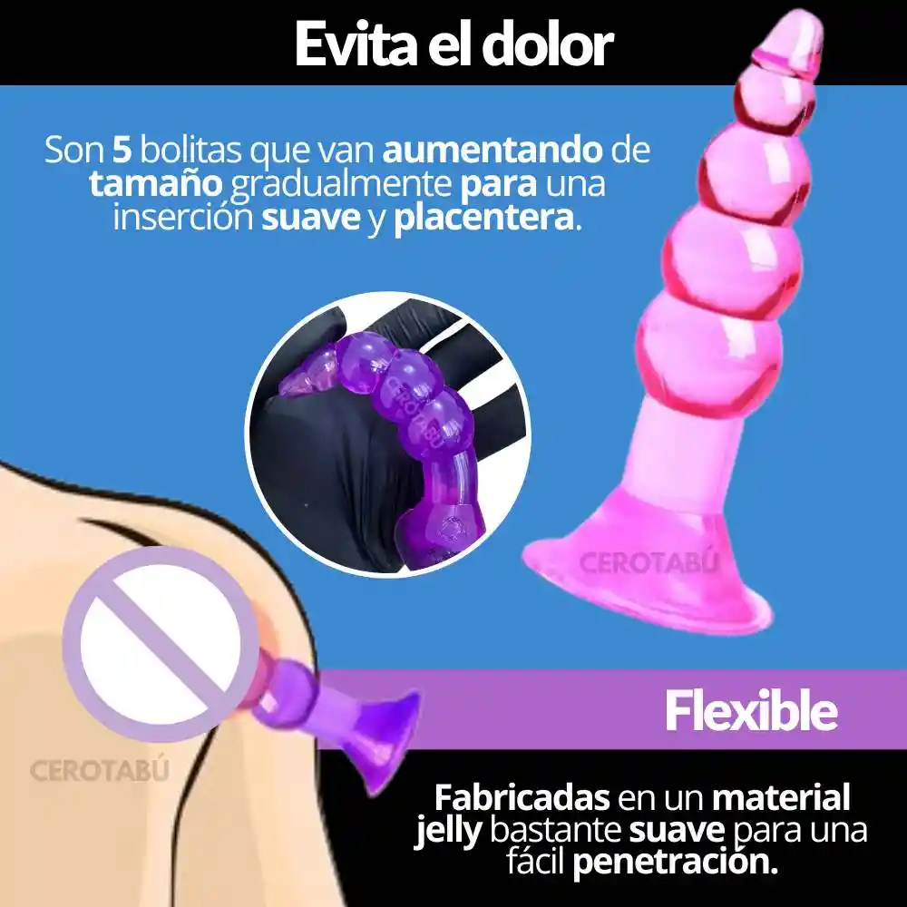 7 Piezas Kit Hetero Anillo + Plug + Vibrador + Lubricante