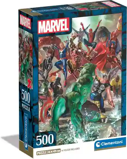 Rompecabezas 500 Piezas Universo Marvel Clementoni Adultos