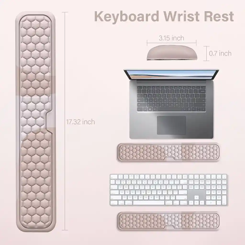Apoya Muñecas Pad Teclado Mouse Kit Ergo Memoryfoam Original