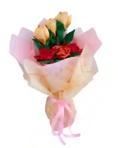 Ramo De Flores, Rosas Y Tulipanes Amor Eterno
