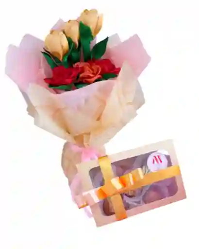 Ramo De Tulipanes Y Rosas Amor Eterno Con Chocolates