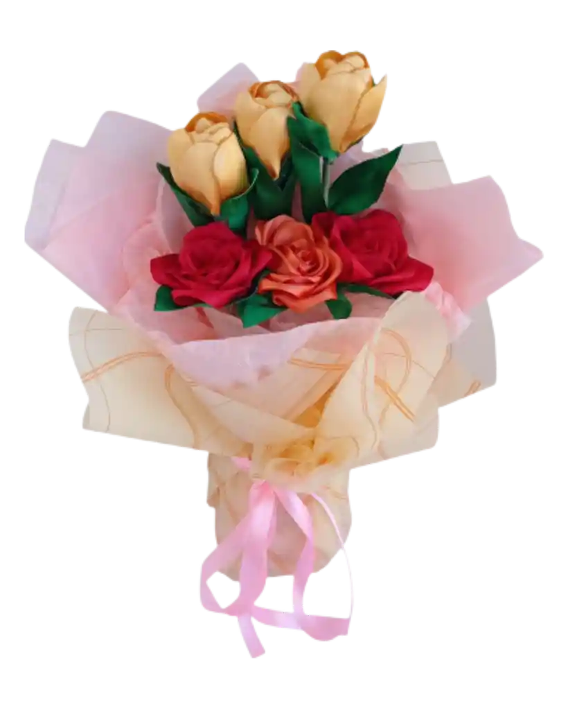 Ramo De Tulipanes Y Rosas Amor Eterno Con Chocolates