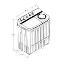 Lavadora Acros 2 Tinas 15 Kg Blanca - Ald1545je Whirlpool Color Blanco/gris 110v - 120v