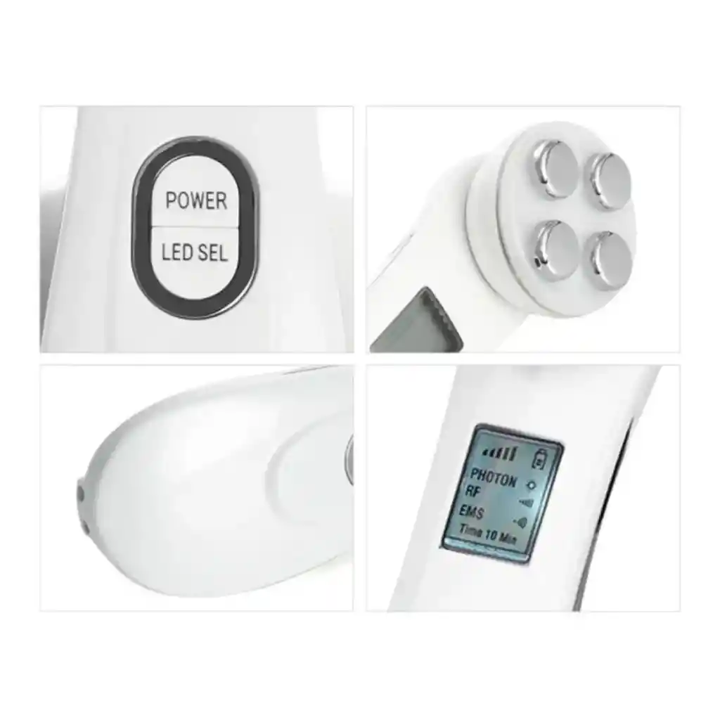 Electroporador Facial Mesoterapia Luz Led Y Fototerapia