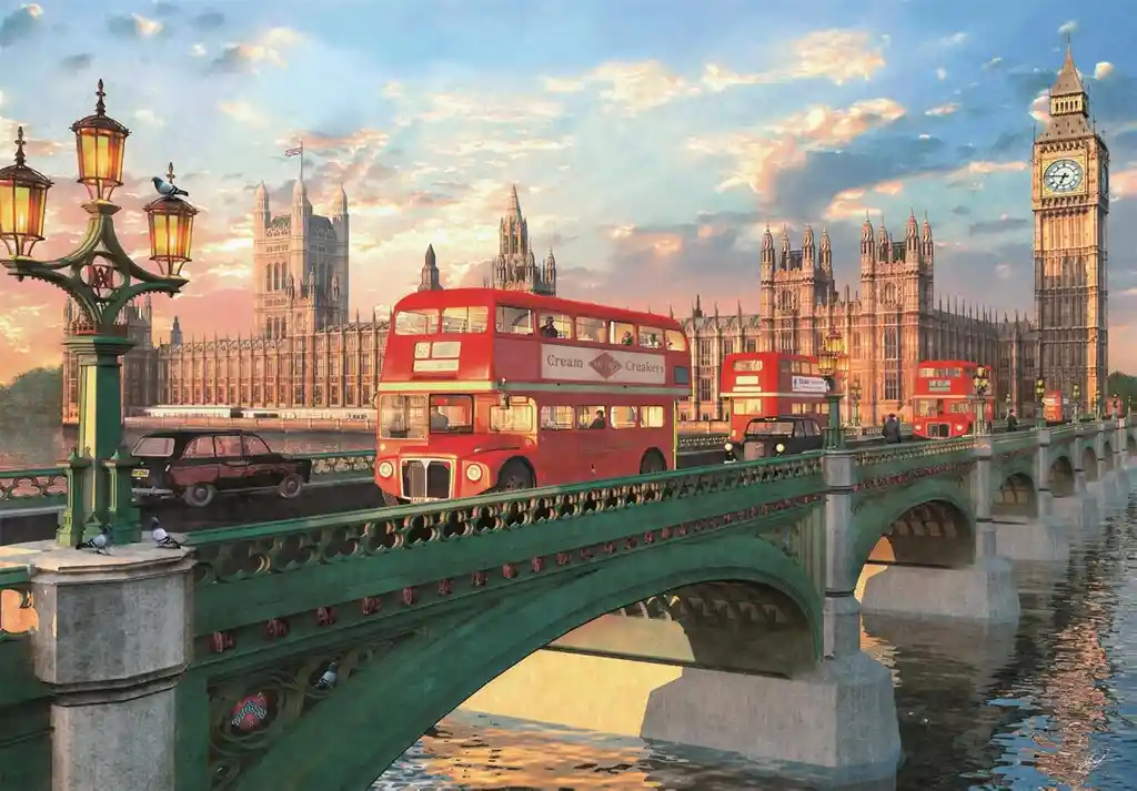 Rompecabezas 500 Piezas Londres Autobuses Rojos Clementoni