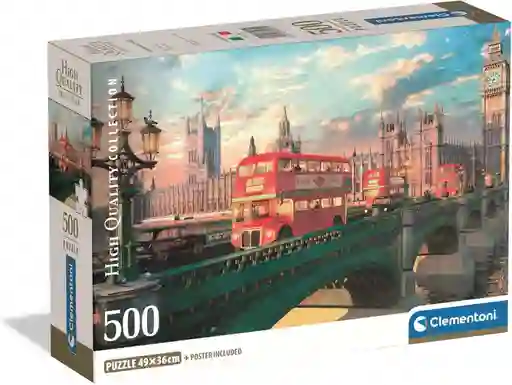 Rompecabezas 500 Piezas Londres Autobuses Rojos Clementoni