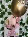 Feliz Día Hermosa ( Caja De Regalo Con Virgen, Almendras , Vino Y Rosa)
