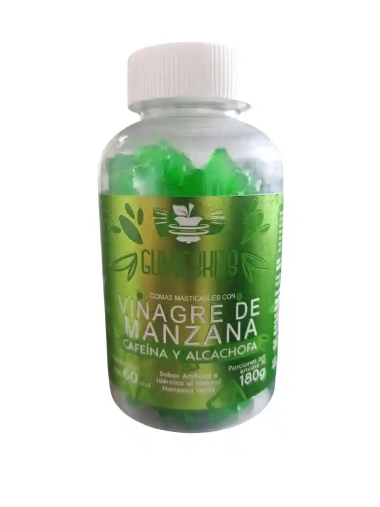 Gomas De Vinagre De Manzana Con Cafeina Y Alcachofa