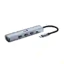 Adaptador Genius 5 En 1 Uh-545 Hub Usb C A Red Usb