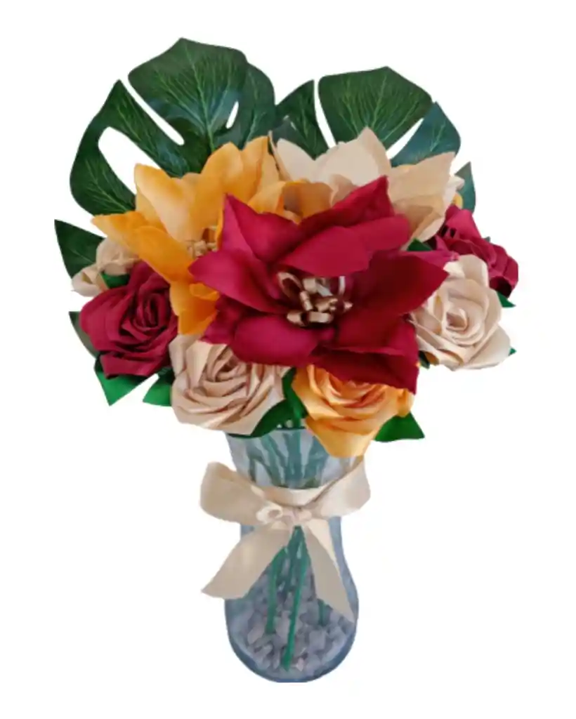 Arreglo De Lirios Y Rosas Con Chocolates Cariño Eterno