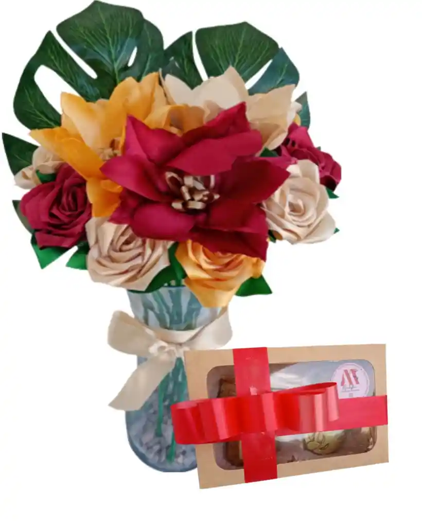 Arreglo De Lirios Y Rosas Con Chocolates Cariño Eterno