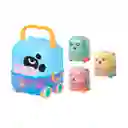 Estuche De Sonajeros León Amarillo 5pz Caritas De Animales, Con Rascaencias, Hechos En Silicona De Grado Alimenticio Y Plástico Abs Sin Bpa, Estuche Con Luces Y Melodías
