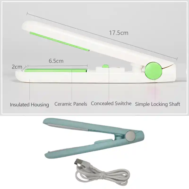 Plancha Viajera Ceramica Liviana Portátil Premium Con Cable Usb A V8