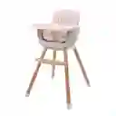 Silla Comedor Rosa 3 En 1 Con Patas De Madera, Ajustable A Silla Alta, Silla Comedor Y Silla Baja, Doble Bandeja Extraíble, Arnés De Seguridad, Forro Impermeable