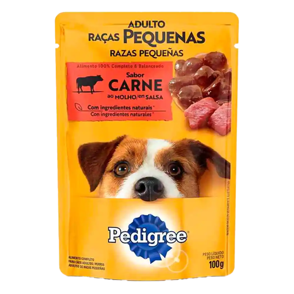 Pedigree Pouch Perro Adulto Raza Pequeña Carne 100 Gr