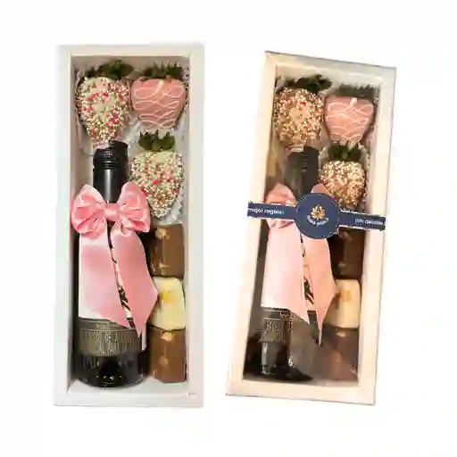 Fresas Con Chocolate X8 Con Vino