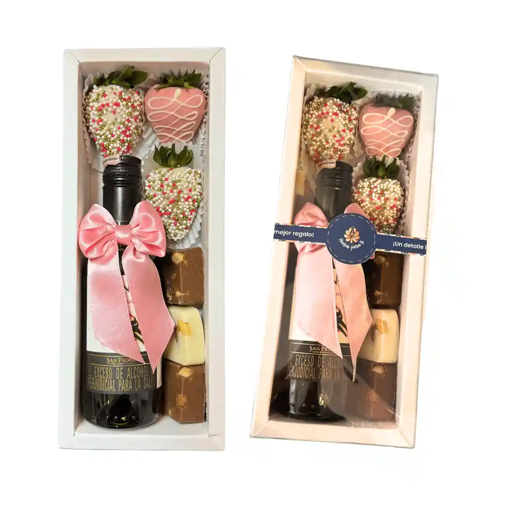 Fresas Con Chocolate X8 Con Vino