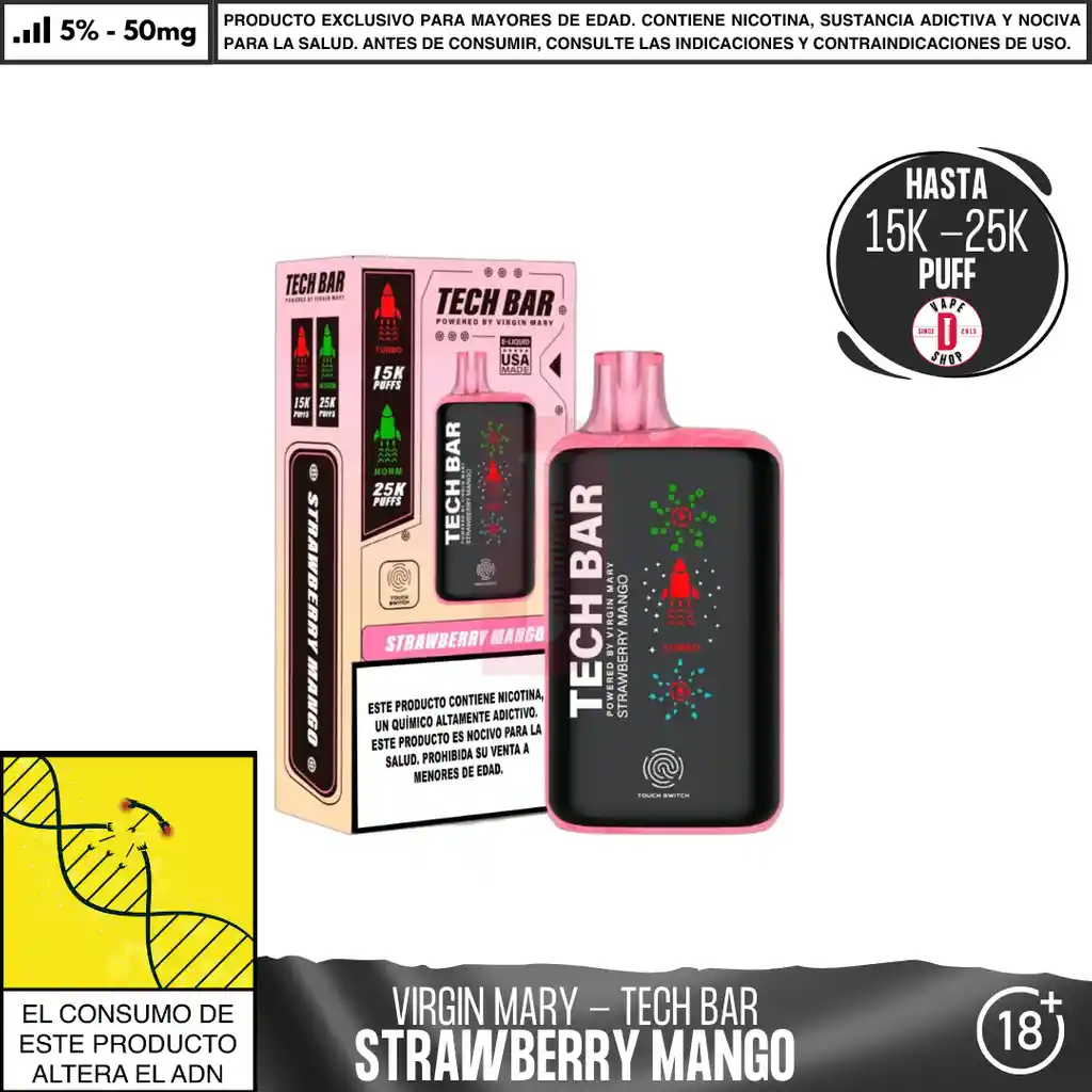 Strawberry Mango - Virgin Mary - Tech Bar 25000 Aspiraciones