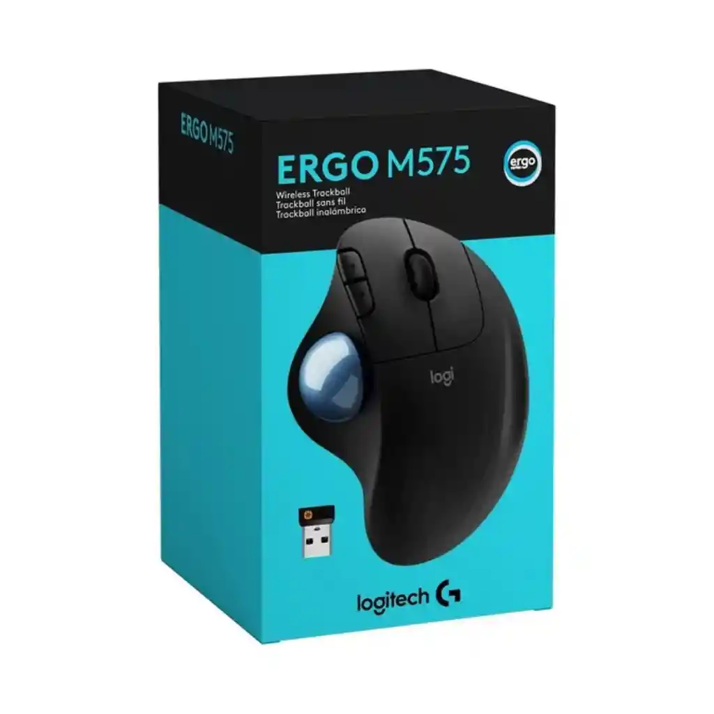 Mouse Logitech Ergo M575 Wireless Trackball Negro