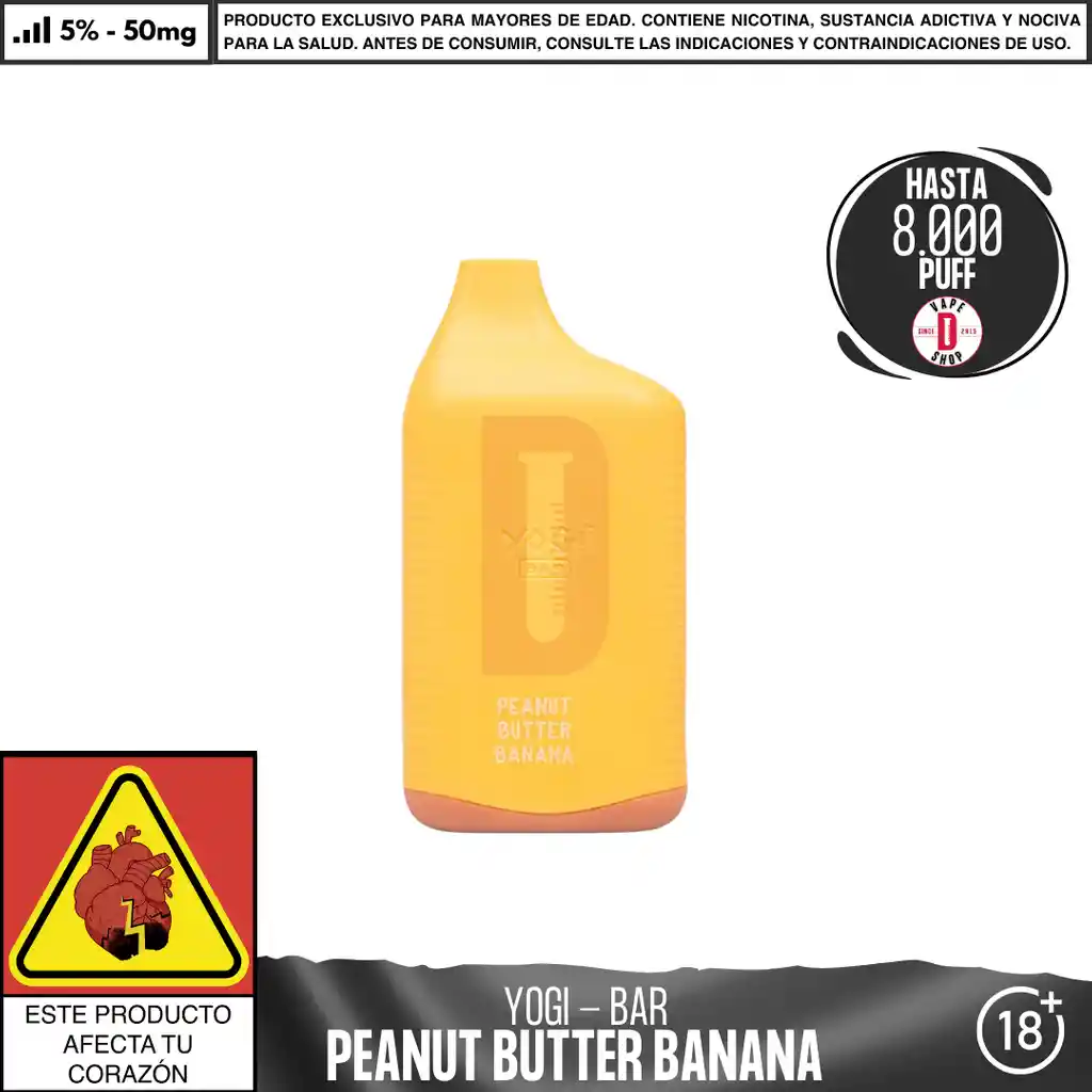 5% Peanut Butter Banana Granola Bar - Yogi - Bar 8000 Aspiraciones