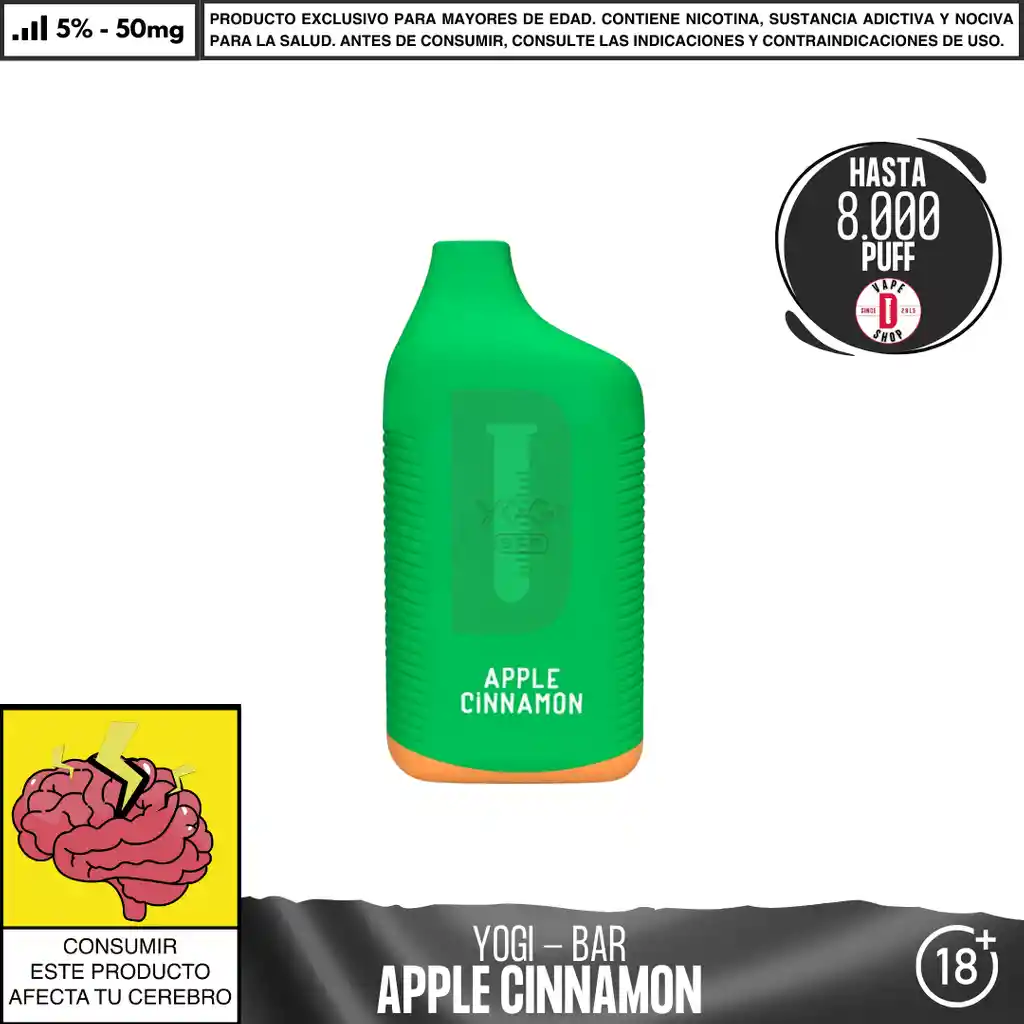 5% Apple Cinammon Granola Bar - Yogi - Bar 8000 Aspiraciones