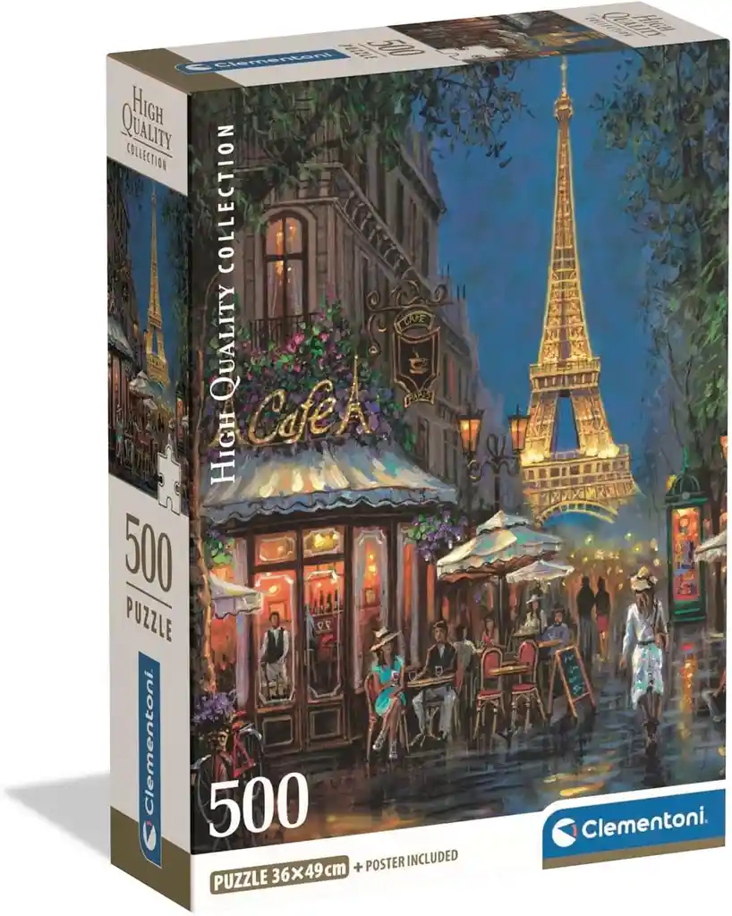 Rompecabezas 500 Piezas París Torre Eiffel Clementoni Adultos